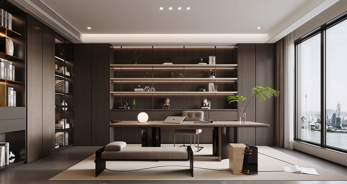 万科世曦135平米意式轻奢风四居室装修效果图