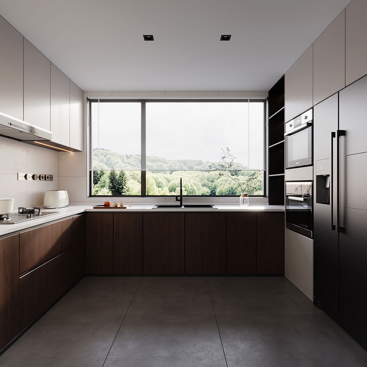 万科世曦135平米意式轻奢风四居室装修效果图