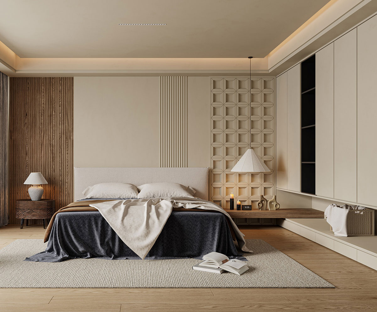 腾威城140平米中古风四居室装修效果图