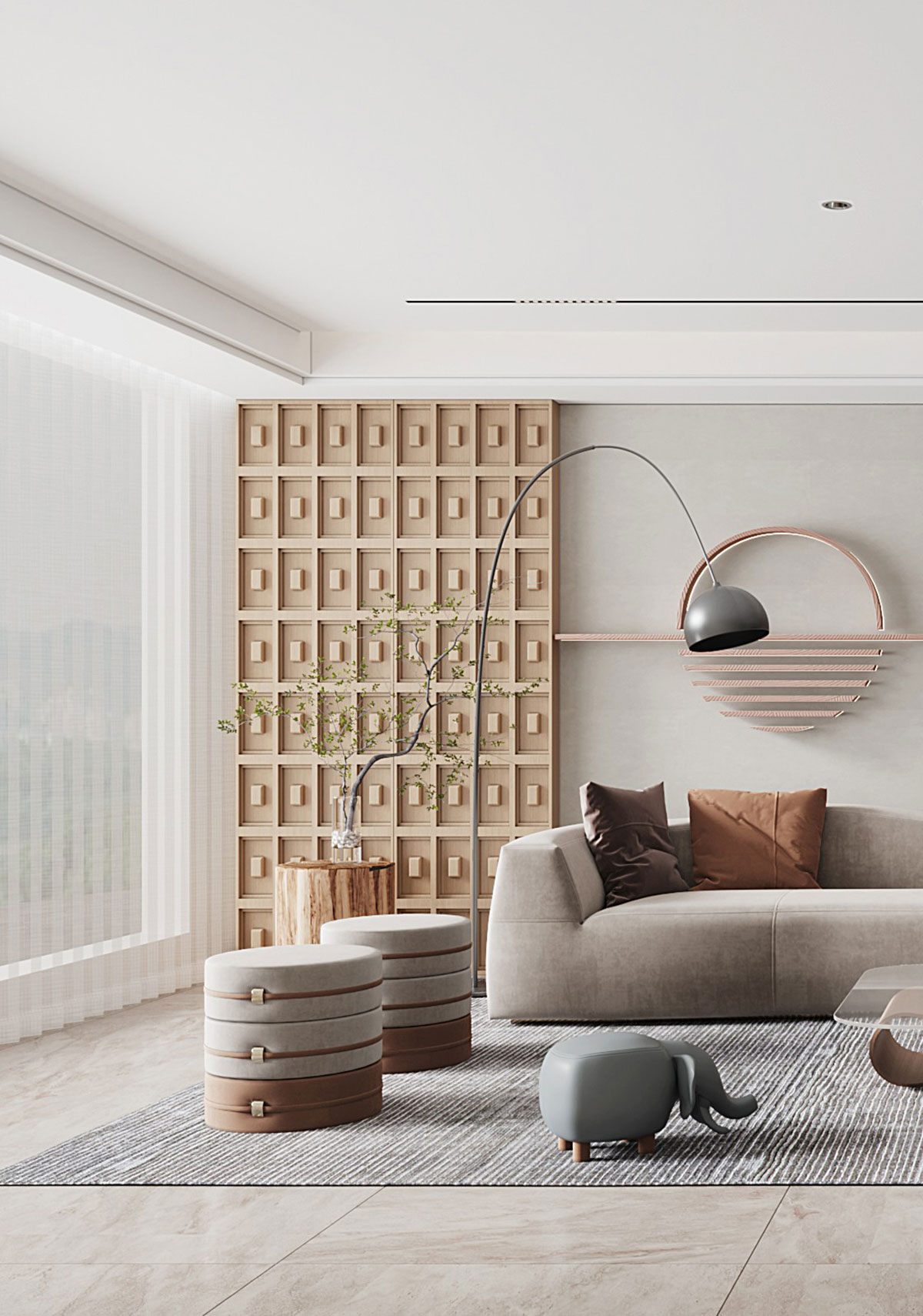 美林上苑168平米现代简约风格四居室装修效果图