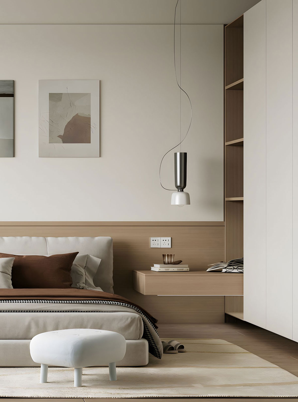 美林上苑168平米现代简约风格四居室装修效果图