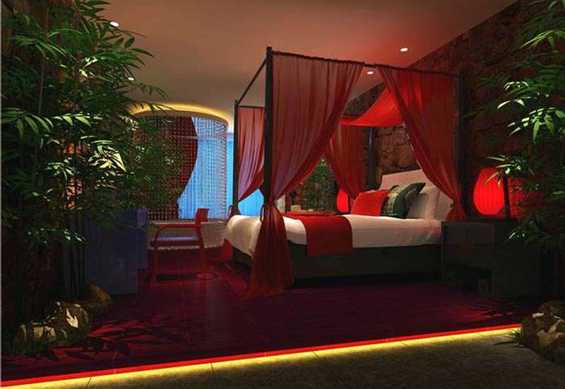 浓情蜜意主题情侣酒店装修设计效果图