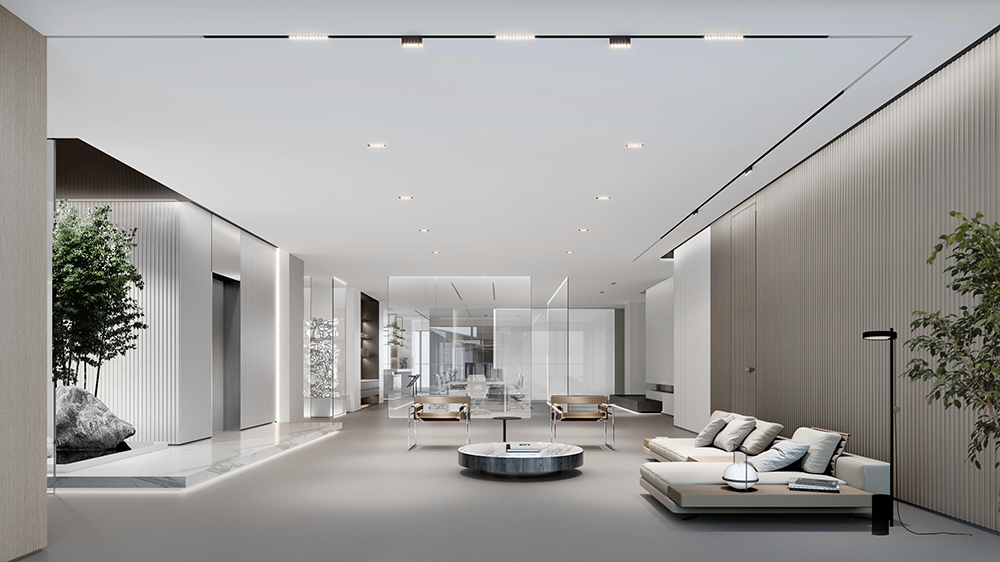 2100平米新郑企业办公楼设计效果图