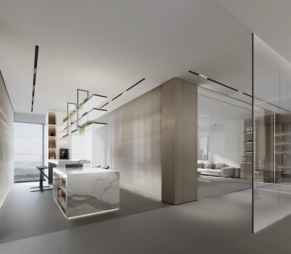 2100平米新郑企业办公楼设计效果图