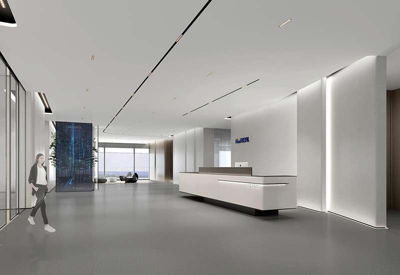 2100平米新郑企业办公楼设计效果图