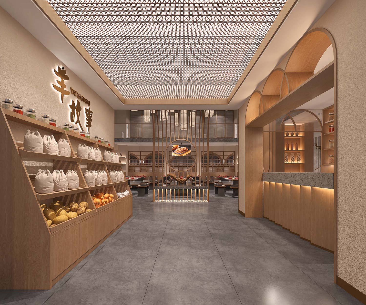 600平米郑州连锁餐厅装修设计效果图