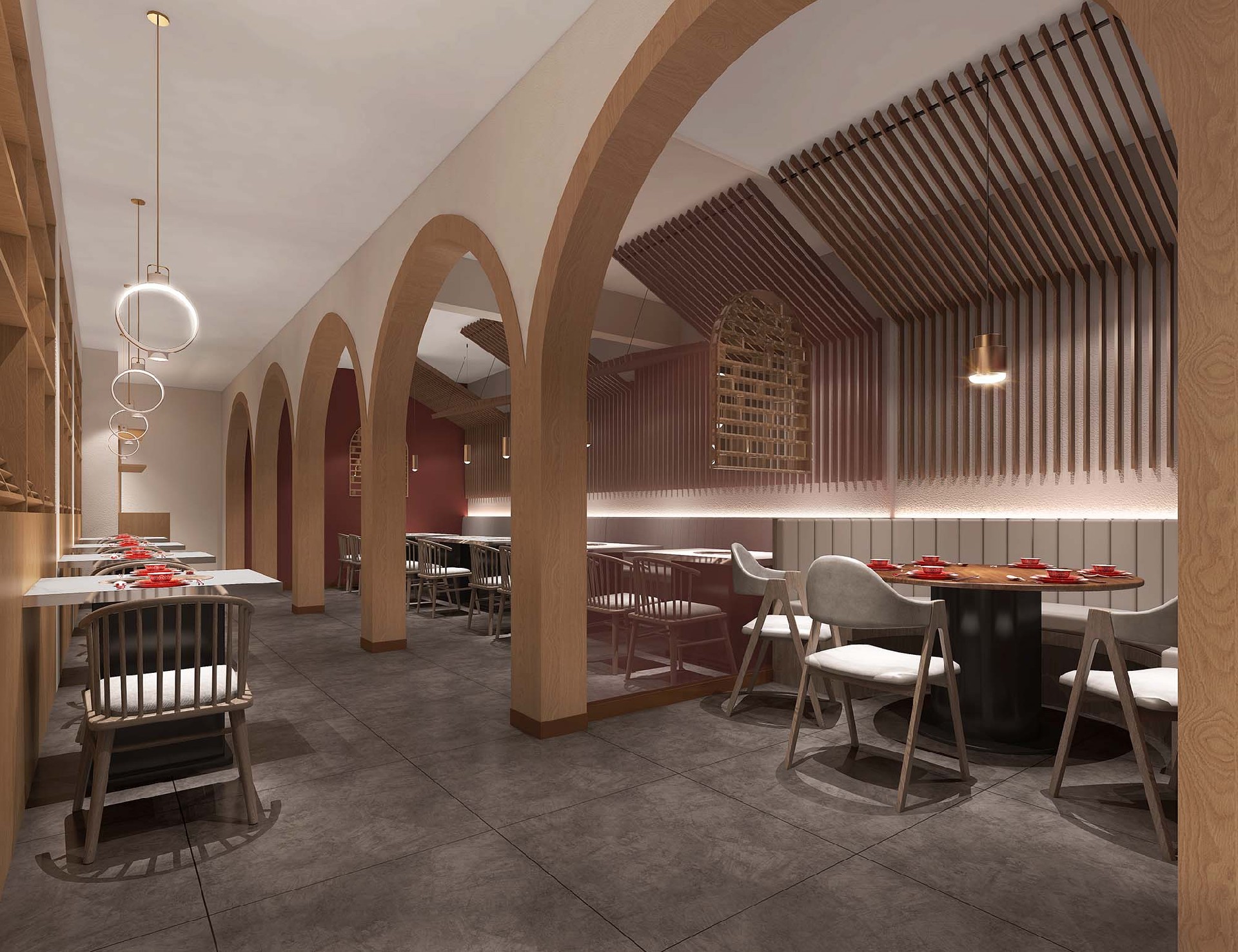 600平米郑州连锁餐厅装修设计效果图