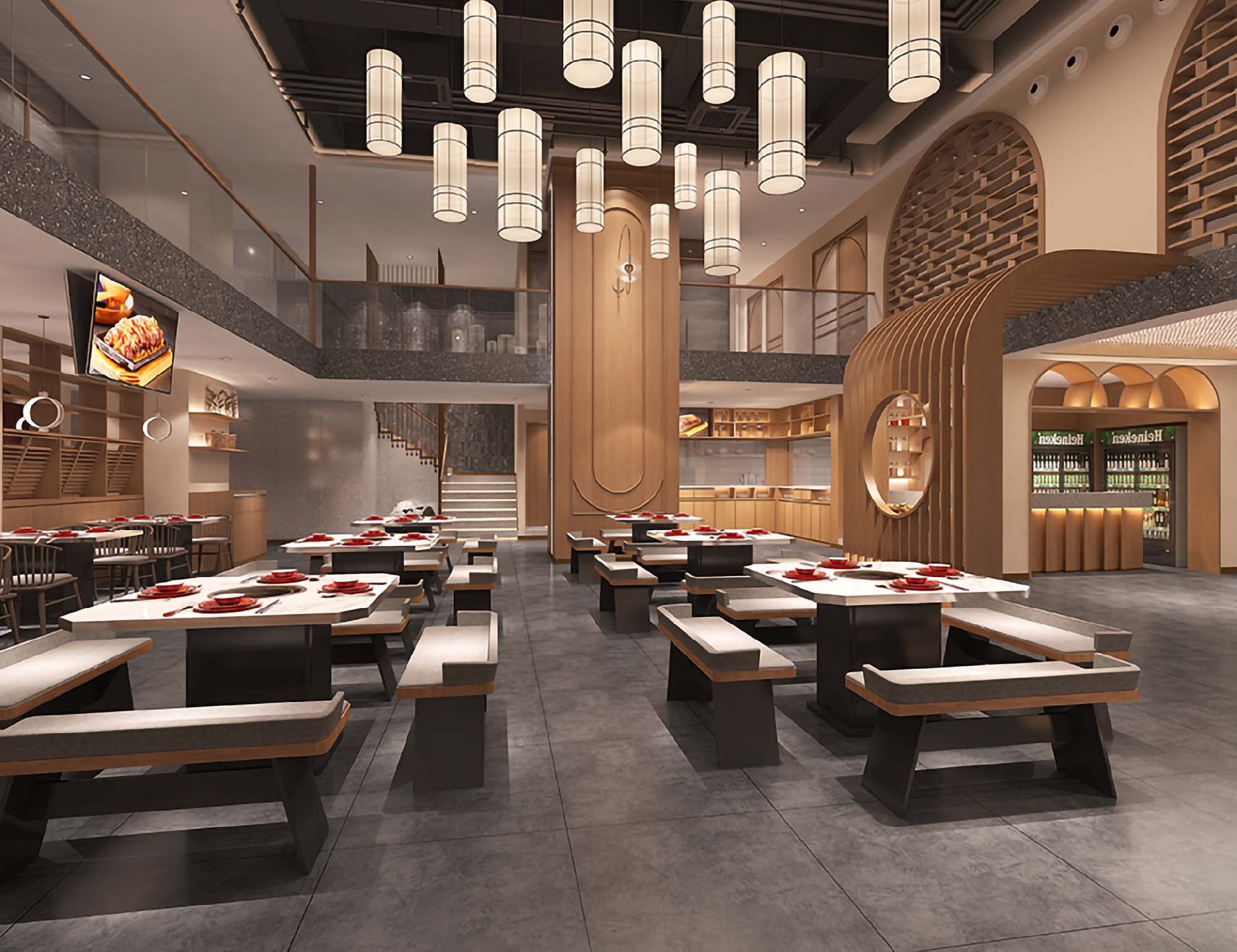 600平米郑州连锁餐厅装修设计效果图