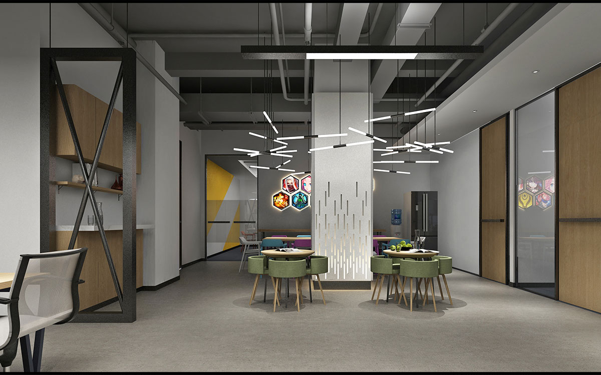 420平米传媒公司办公室设计效果图