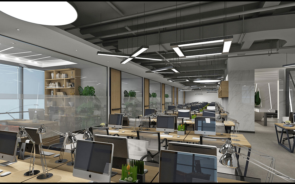 420平米传媒公司办公室设计效果图