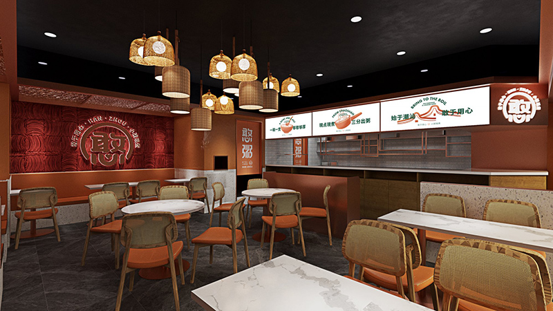 120平米郑州早餐店装修设计效果图