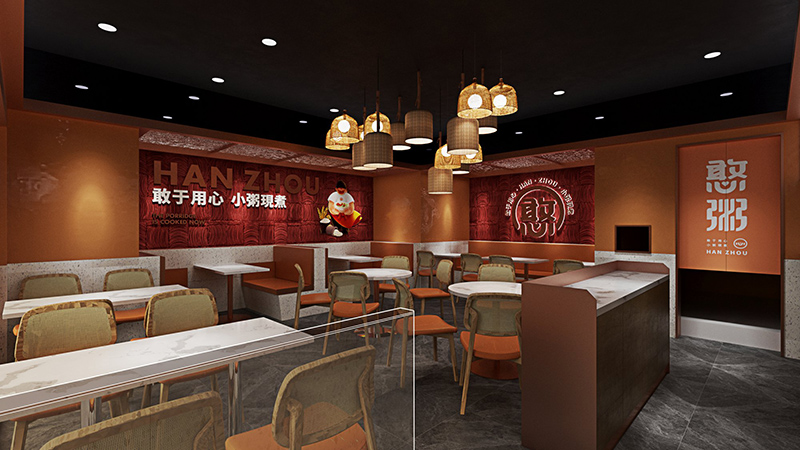 120平米郑州早餐店装修设计效果图