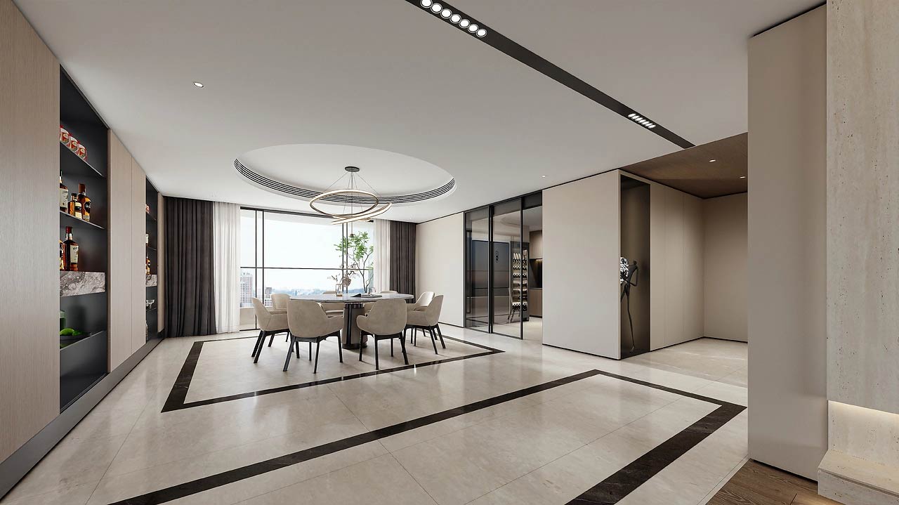 143平米郑州二手房装修设计效果图