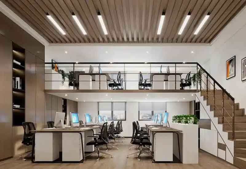 郑州 loft 办公室装修设计：双层空间创意利用