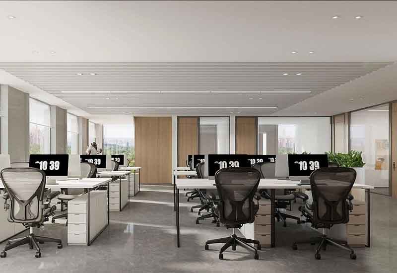 郑州高层办公室装修设计：高空视野与空间布局