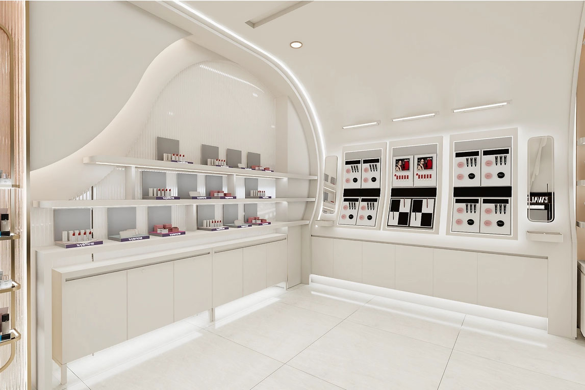 90平米郑州化妆品店直播间设计效果图