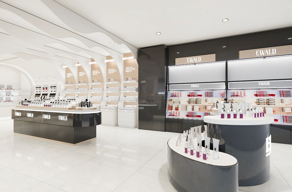 90平米郑州化妆品店直播间设计效果图