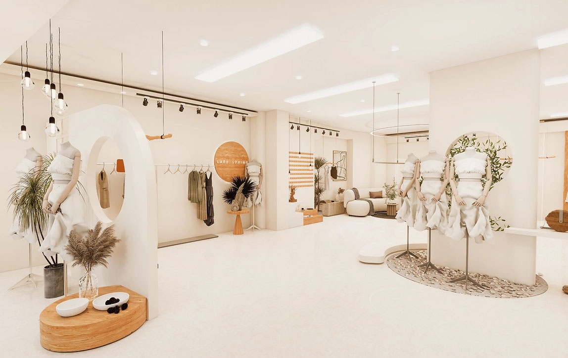 200平米郑州服装门店直播间设计效果图