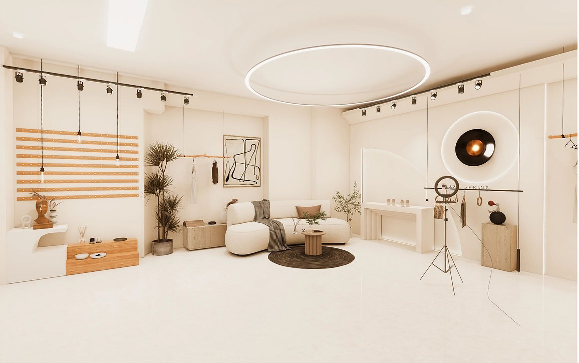 200平米郑州服装门店直播间设计效果图