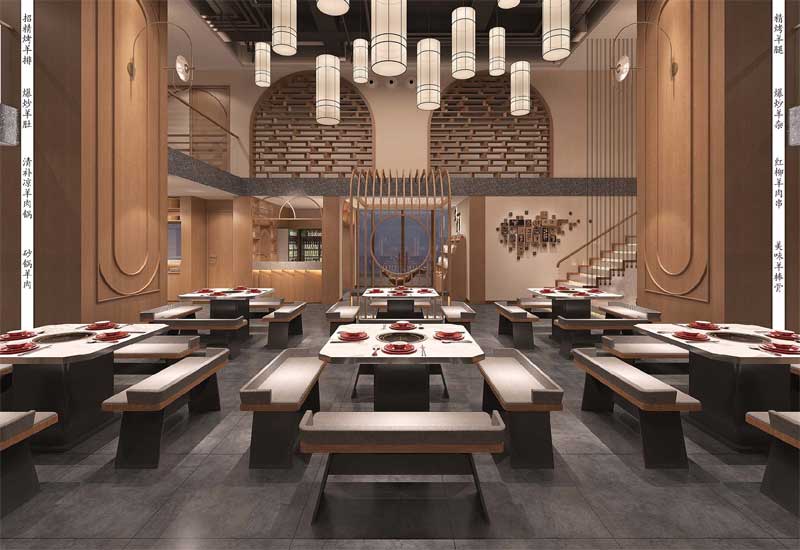 郑州餐饮店装修设计费用明细:含设计费/施工费/材料报价