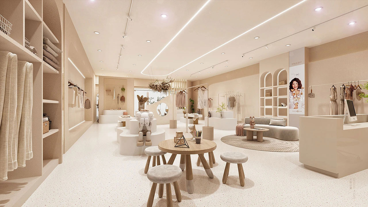 210平米郑州女装店面装修设计效果图