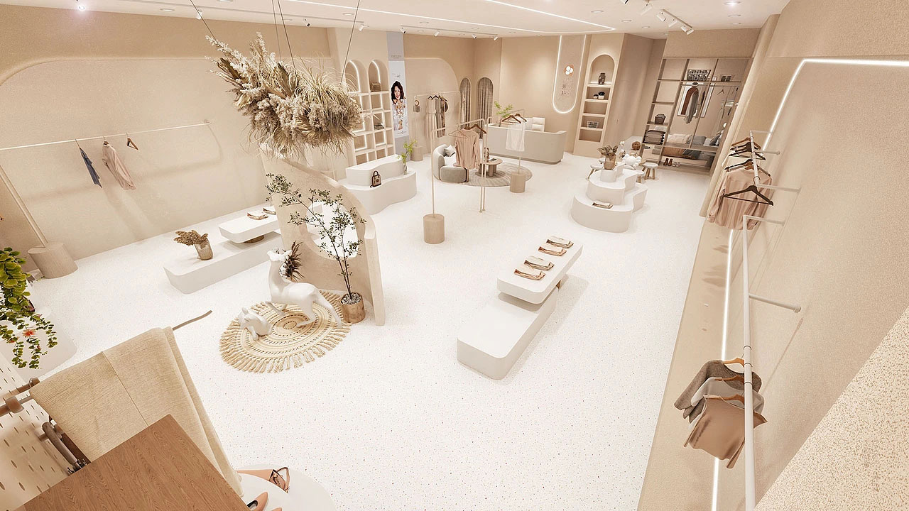 210平米郑州女装店面装修设计效果图