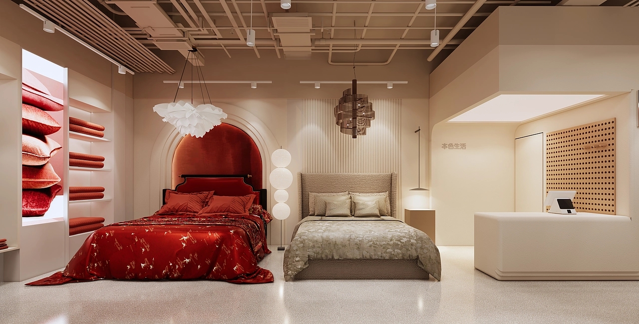 800平米郑州家纺店面装修设计效果图