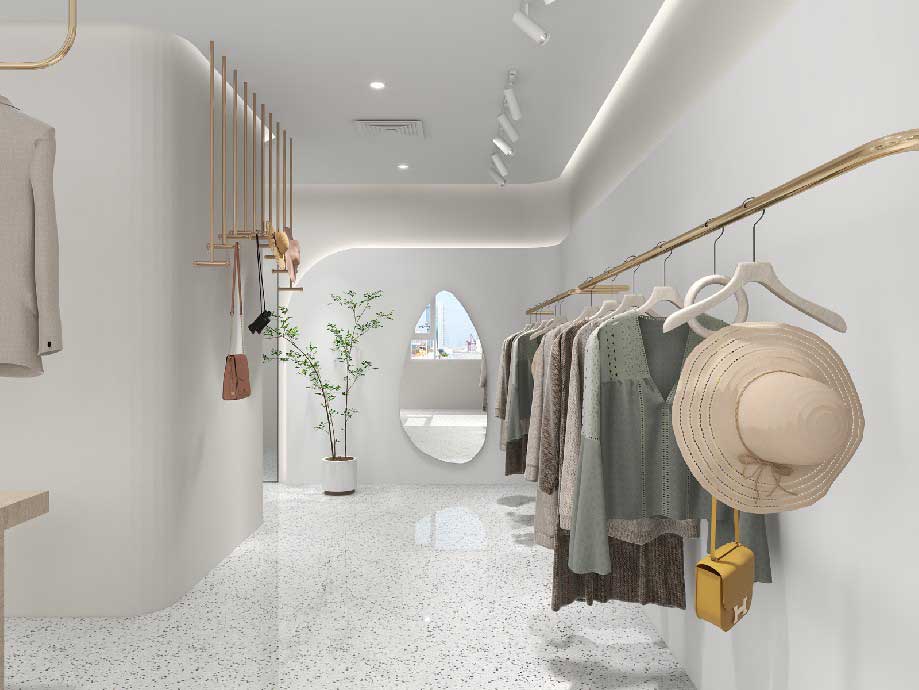 115㎡现代简约服装店设计装修