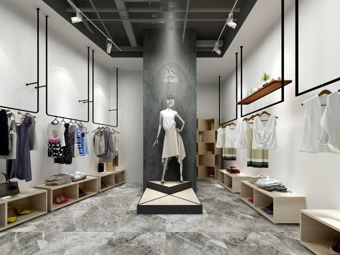 80平米潮品服饰店装修效果图