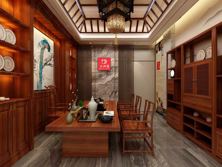 90平米茶叶店装修设计效果图
