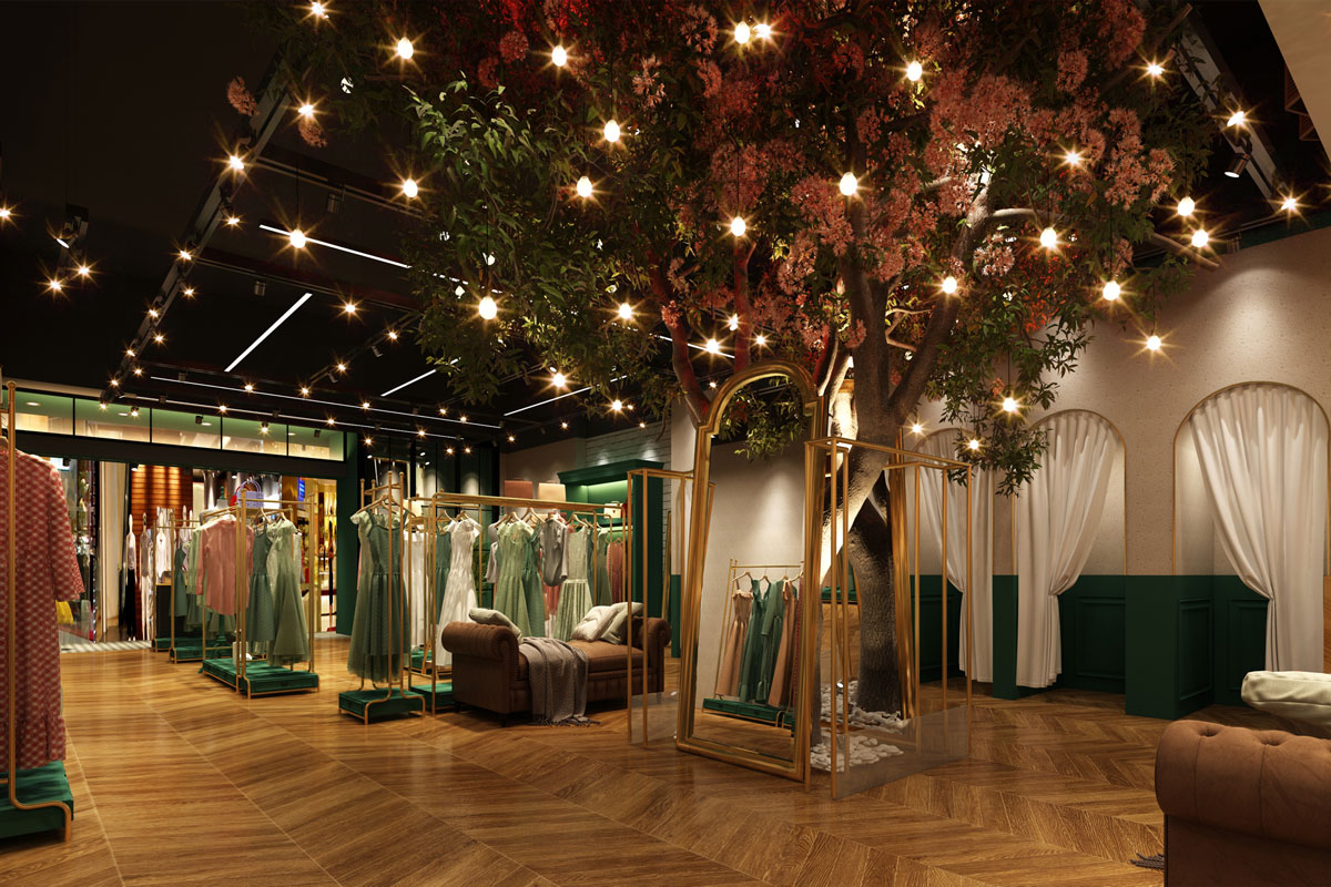 115平米品牌女装店铺装修设计效果图