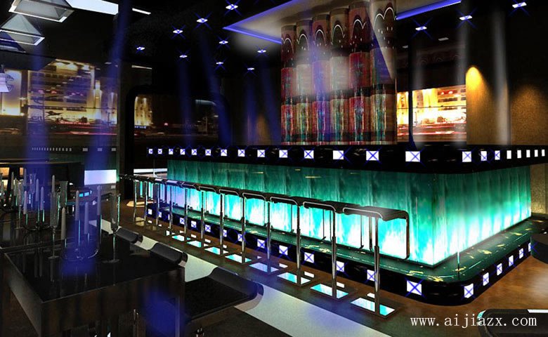 现代时尚的酒吧装修效果图