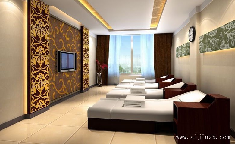 新中式风格高级足疗会所装修效果图