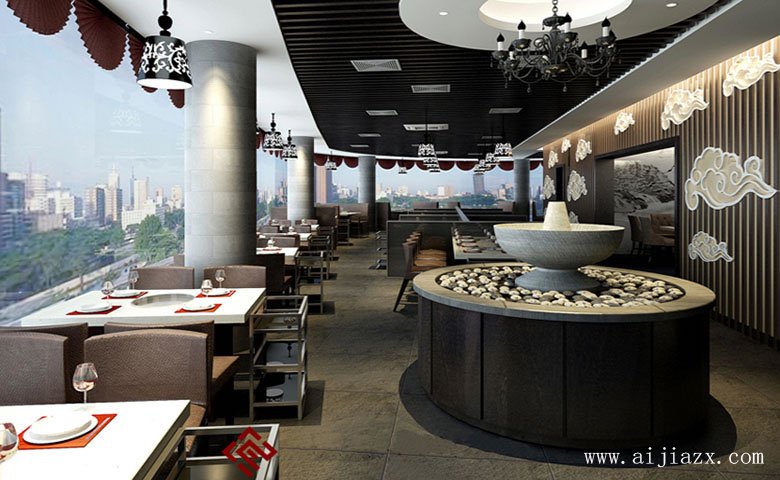 素雅的火锅餐馆装修效果图