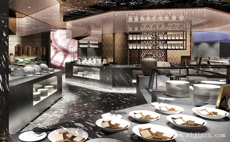 最具艺术创意自助餐馆装修效果图
