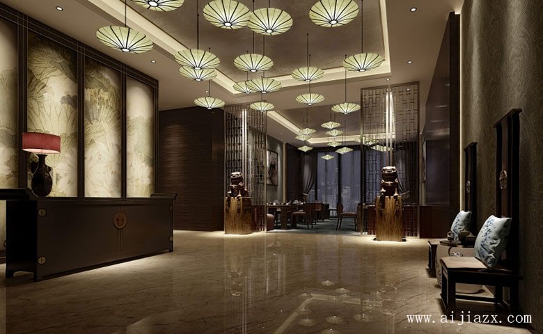 简单大气的酒店装修效果图