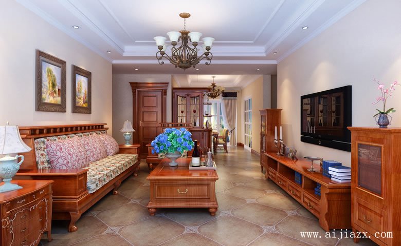 简单大方的舒适美式风格跃层阁楼装修效果图