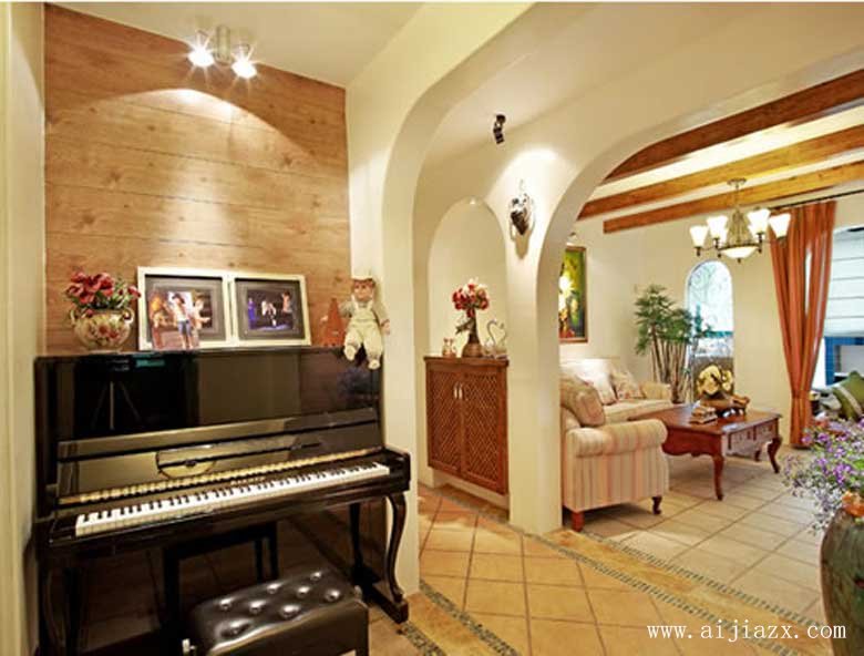 高雅文艺的田园风格走道装修效果图