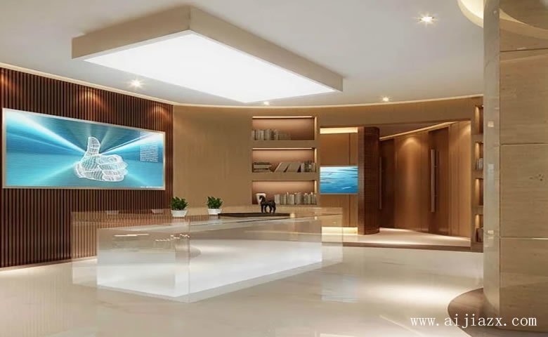 舒适大方的办公室前厅装修效果图