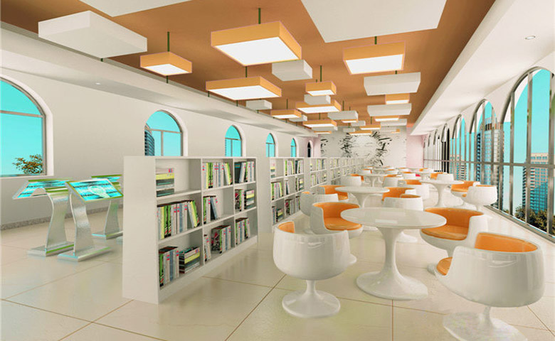 郑州简约风格图书馆装修设计效果图