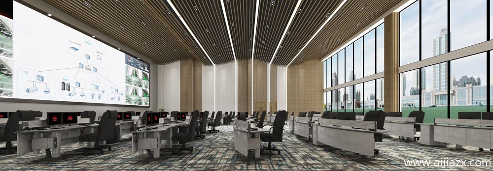 华为郑州监控和指挥中心装修设计效果图