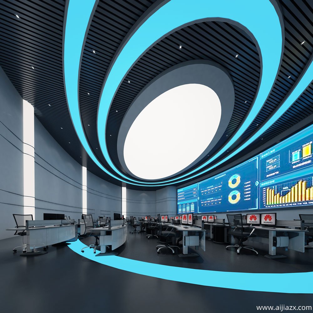 华为郑州监控和指挥中心装修设计效果图
