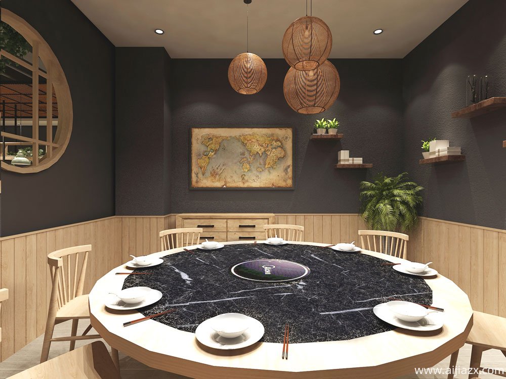 胖哥酸菜鱼餐饮店铺装修效果图